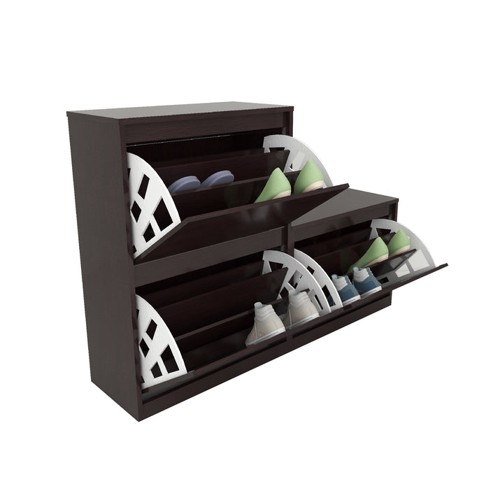 Kamiya Shoe Rack In Columbia Walnut