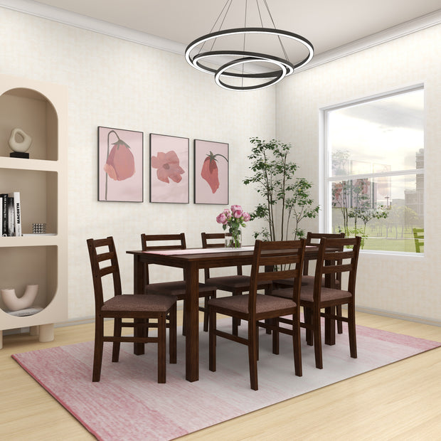Seattle Starter 6 Seater Solid Wood Dining Set