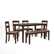 Dallas 6 Seater Solid Wood Dining Set With Bench