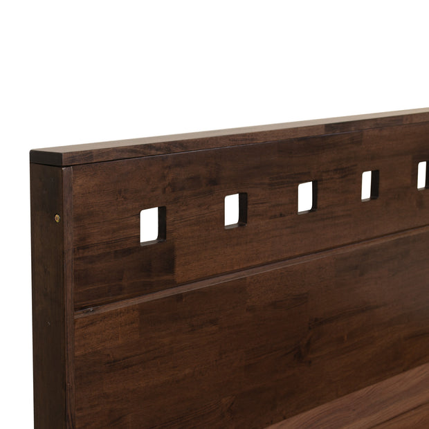 Erinnyes Solidwood Headbord Queen Bed With Box Storage (Non-Woveen)
