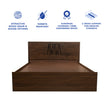 Graces Solidwood Headbord Queen Bed With Box Storage (Non-Woveen)