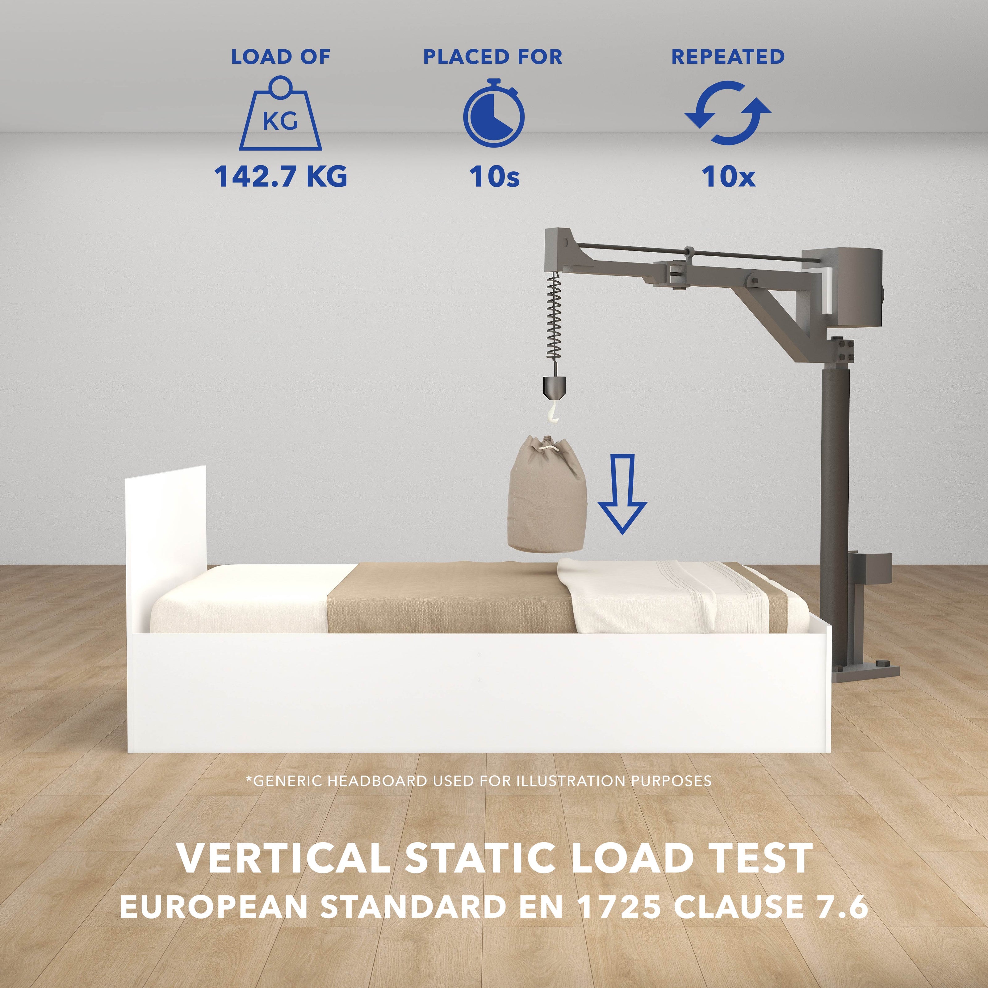 Vesper Bed With Premium Fabric And Box Storage - King Bed