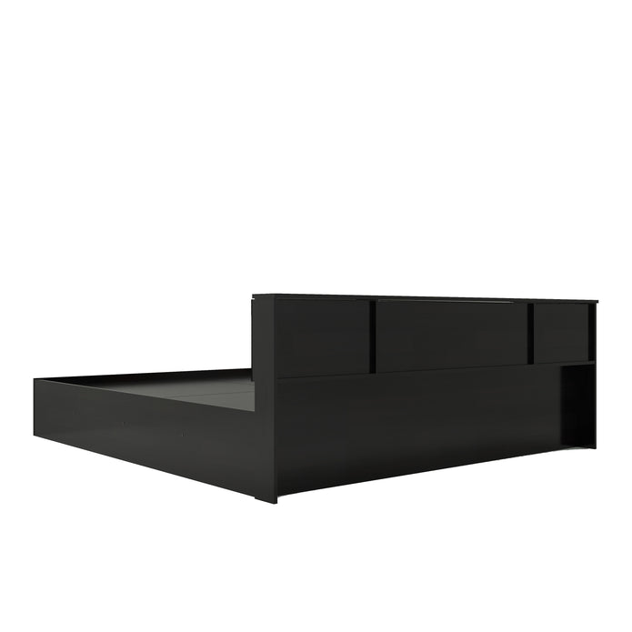 Hoshi Bed With Box Storage With Rattan (Non-Woveen)