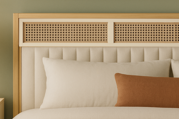 Macari Bed With Premium Fabric And Box Storage - King Bed
