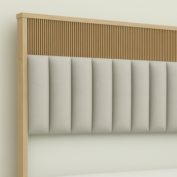 Solare Bed With Premium Fabric And Box Storage - King Bed