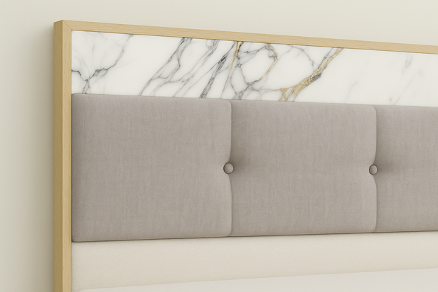 Celeste Bed With Premium Fabric And Box Storage - King Bed