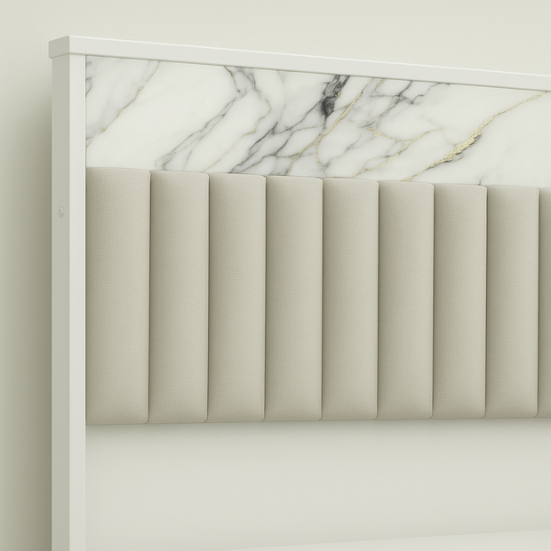 Lustra Bed With Premium Fabric And Box Storage - King Bed