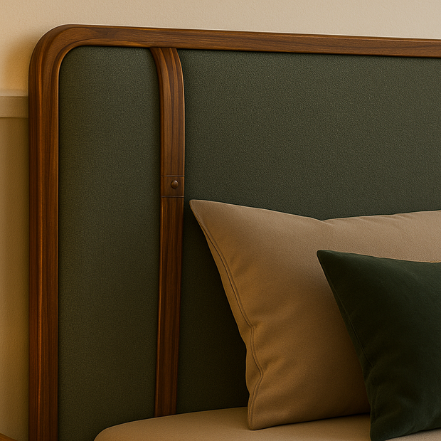 Clover Bed With Premium Fabric And Box Storage - King Bed