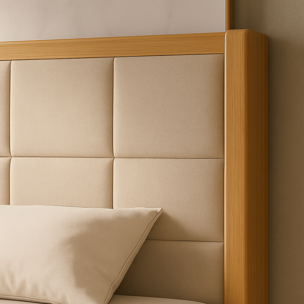 Petra Bed With Premium Fabric And Box Storage - King Bed