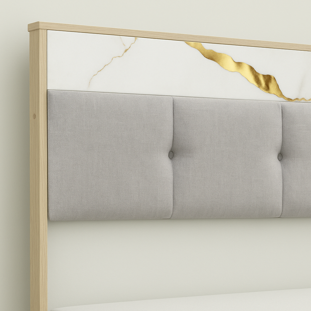 Luxe Bed With Premium Fabric And Box Storage - King Bed