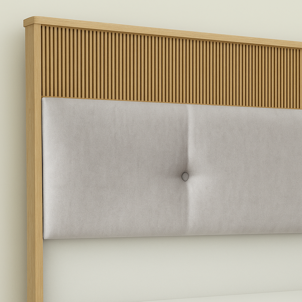 Volare Bed With Premium Fabric And Box Storage - King Bed