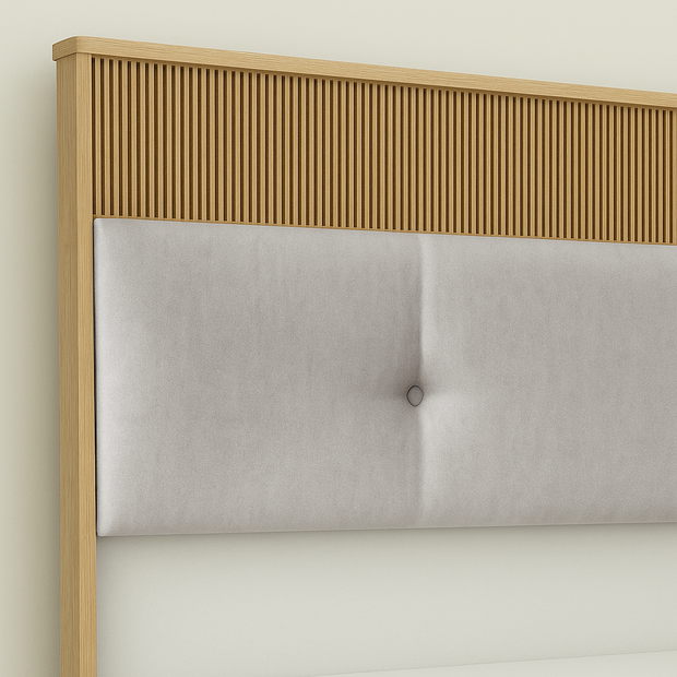 Volare Bed With Premium Fabric And Box Storage - King Bed