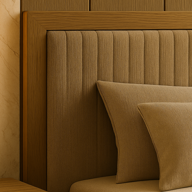 Romy Bed With Premium Fabric And Box Storage - King Bed