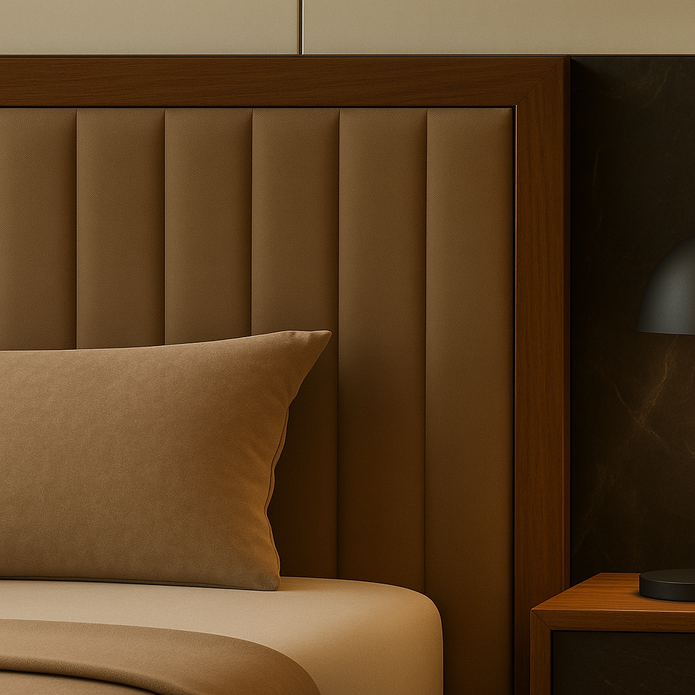Vesper Bed With Premium Fabric And Box Storage - King Bed