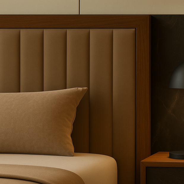 Vesper Bed With Premium Fabric And Box Storage - King Bed