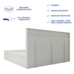 Vesper Bed With Premium Fabric And Box Storage - King Bed