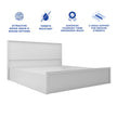 Petra Bed With Premium Fabric And Box Storage - King Bed
