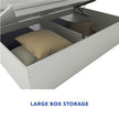 Clementine Bed With Premium Fabric And Box Storage - King Bed