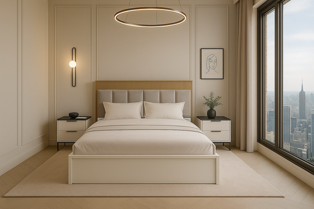 Elysian Bed With Premium Fabric And Box Storage - King Bed