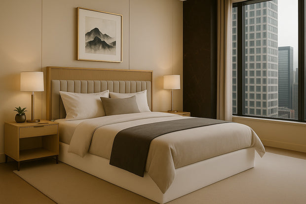 Solare Bed With Premium Fabric And Box Storage - King Bed