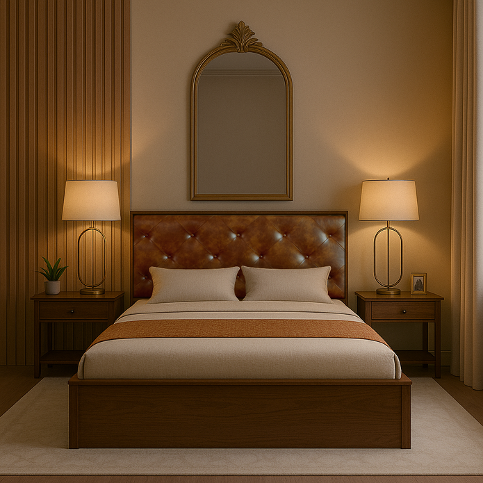 Alaric Bed With Premium Fabric And Box Storage - King Bed