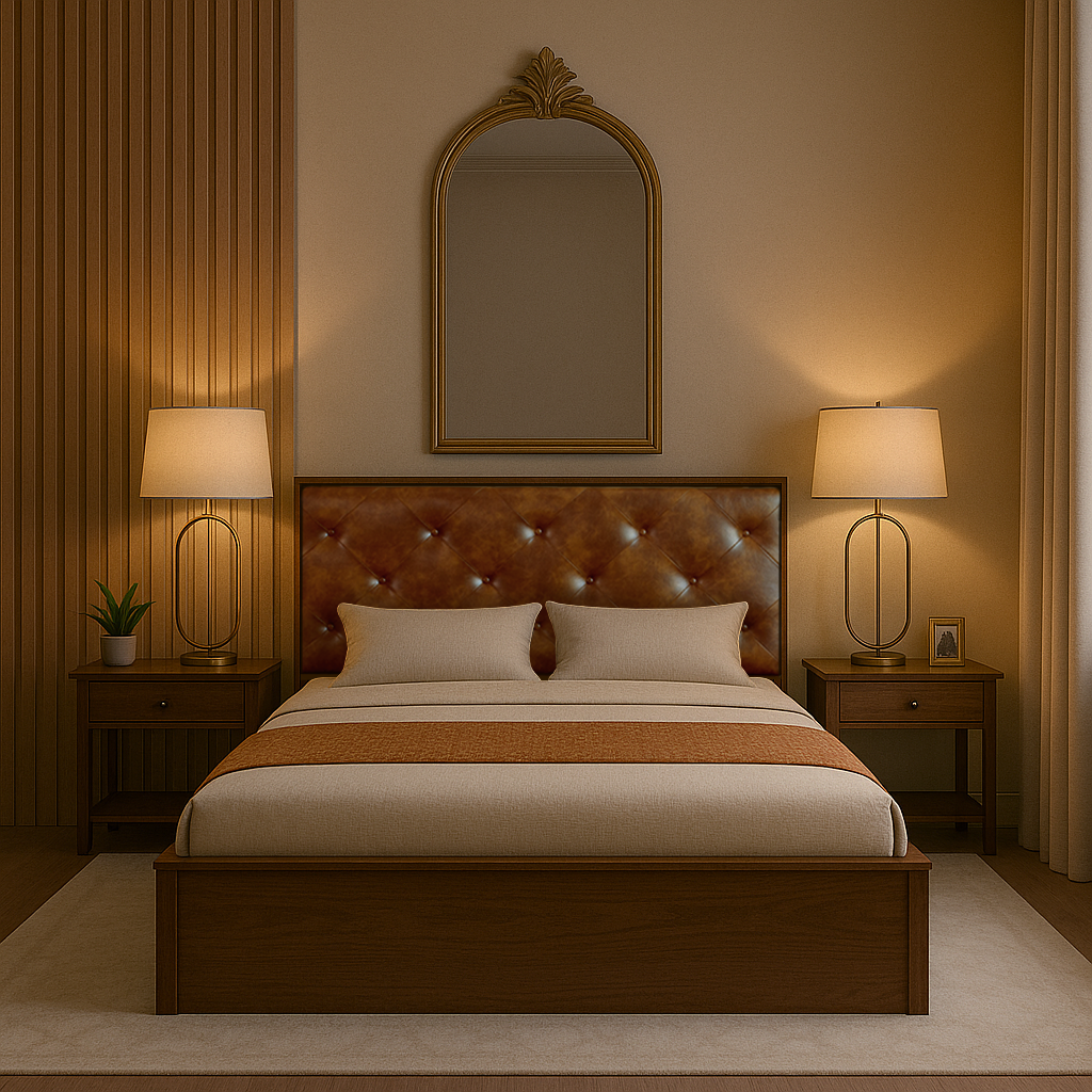 Alaric Bed With Premium Fabric And Box Storage - King Bed