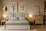 Aria Bed With Premium Fabric And Box Storage - King Bed