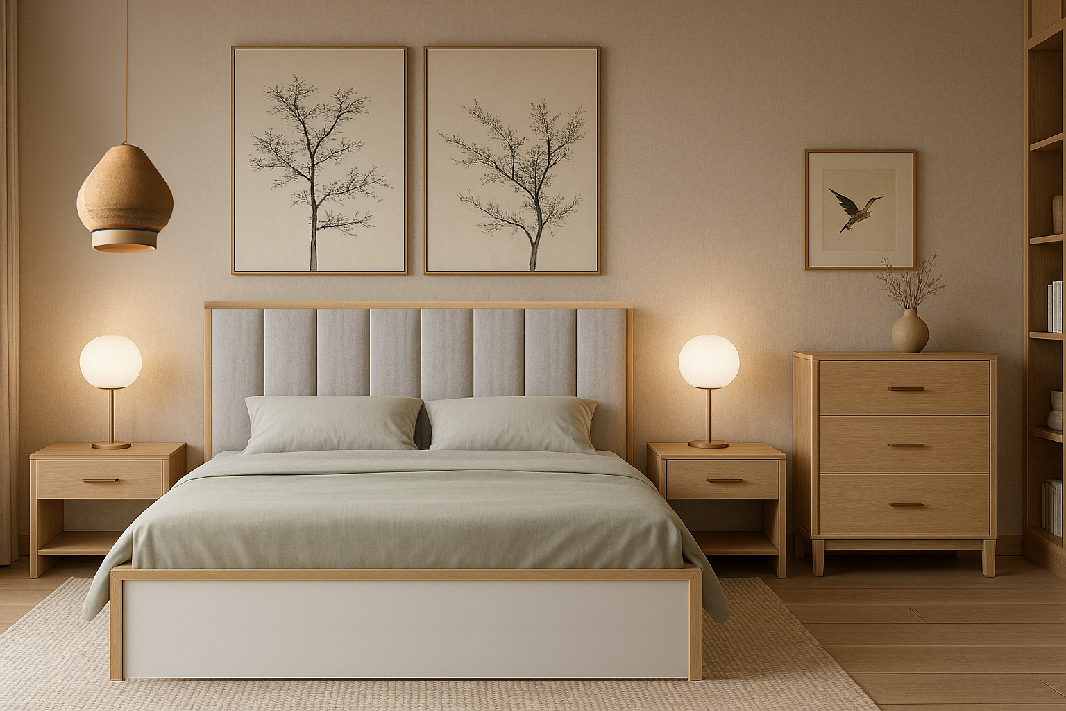 Aria Bed With Premium Fabric And Box Storage - King Bed