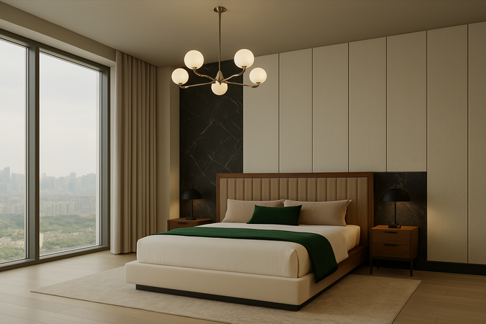Vesper Bed With Premium Fabric And Box Storage - King Bed